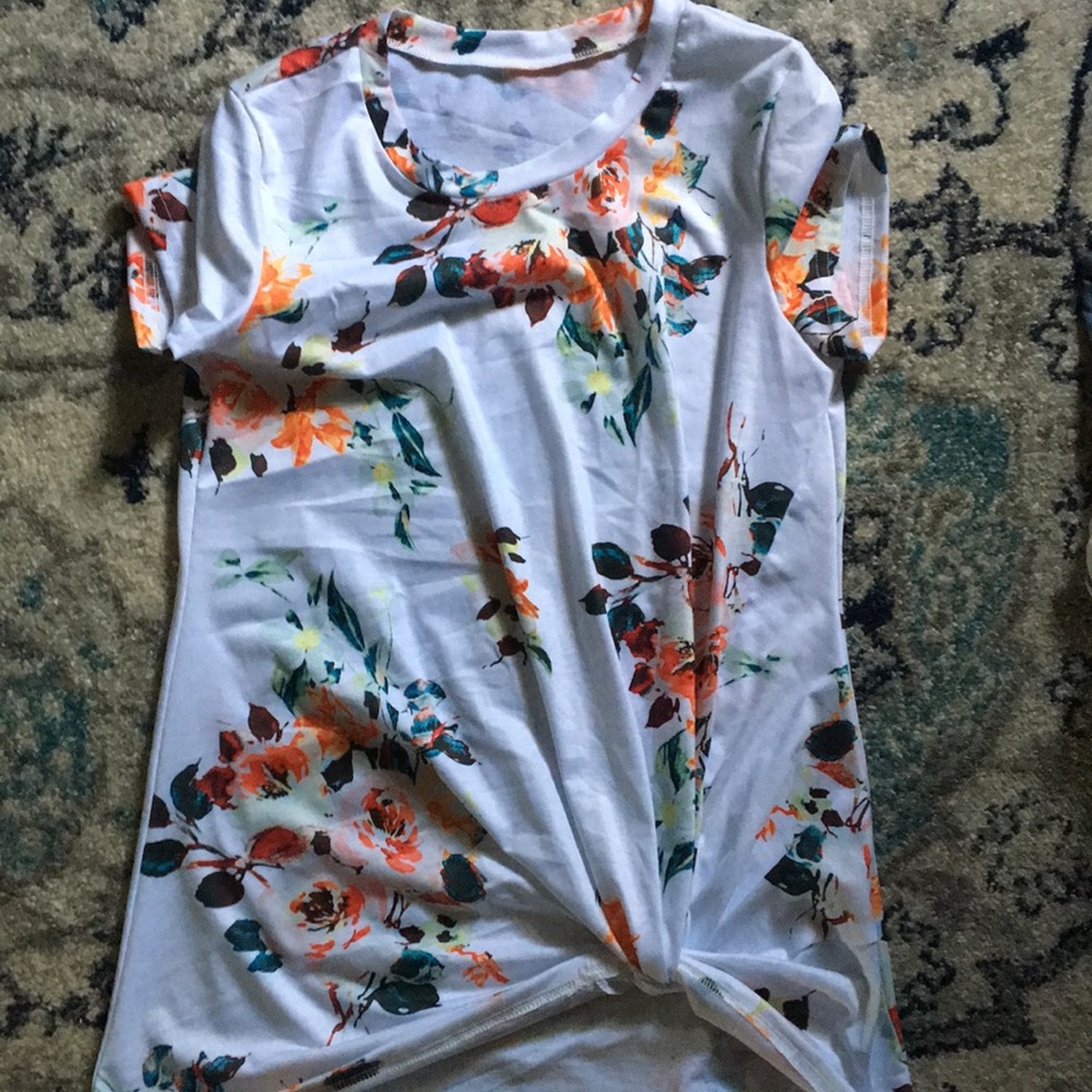 White floral shirt